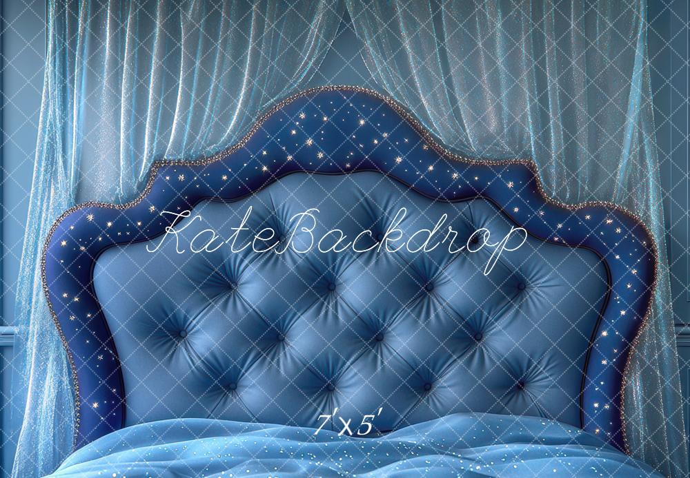 Lightning Deal Kate Blue Headboard Backdrop Designed by Mini MakeBelieve
