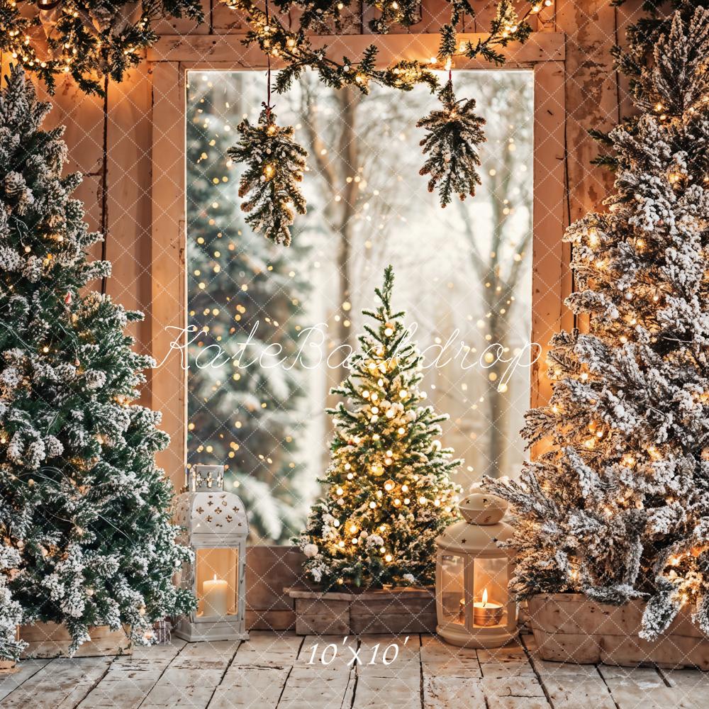 Kate Christmas Trees Bokeh Backdrop Designed by Emetselch - Kate Backdrop AU