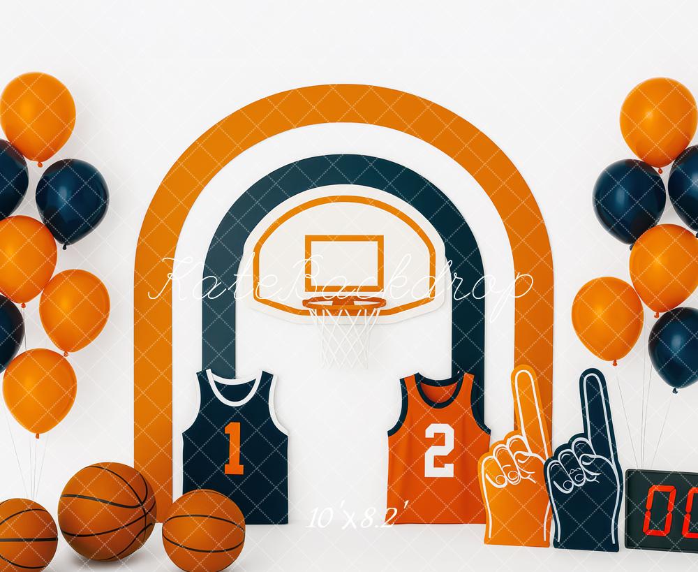 Kate Basketball Hoop Balloons Scoreboard Backdrop Designed by Patty Roberts - Kate Backdrop AU