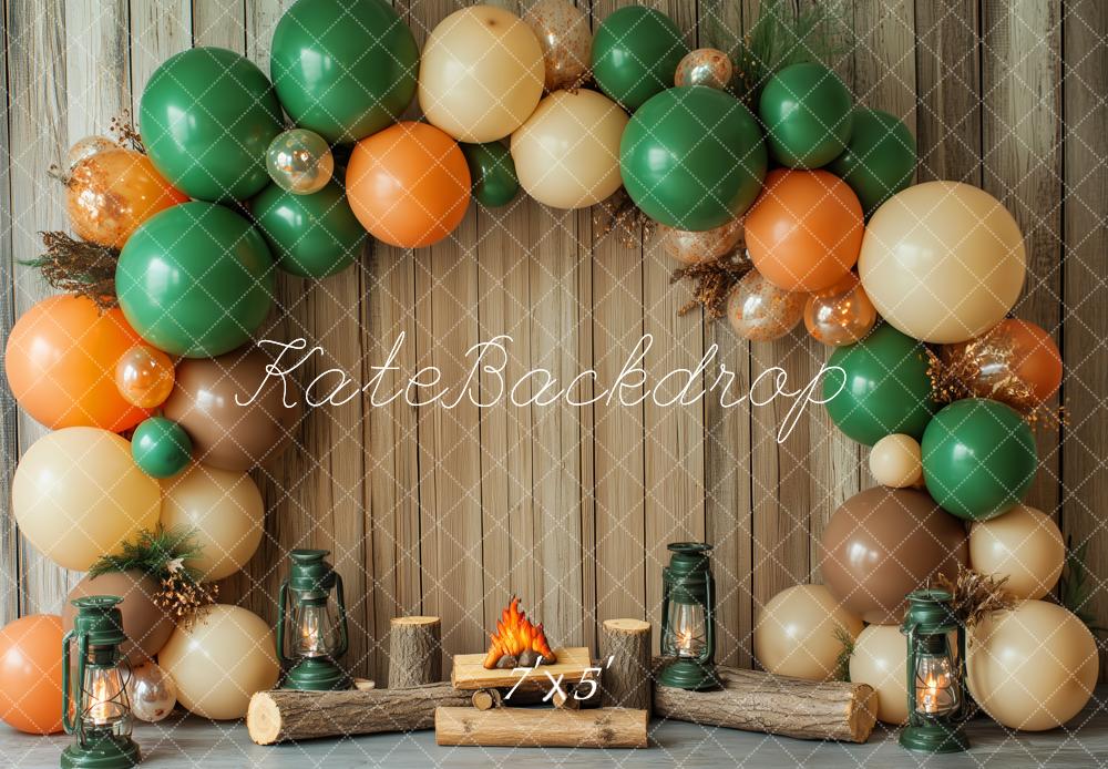 Kate Camping Balloons Firewood Backdrop Designed by Patty Roberts
