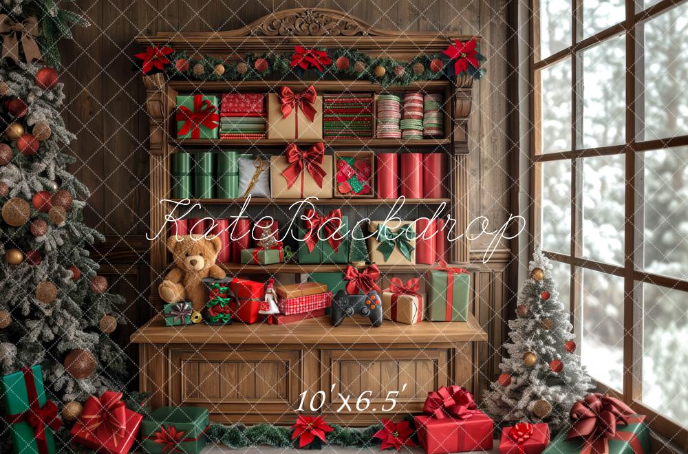 Kate Christmas Gift Cabinet Backdrop Designed by Mini MakeBelieve - Kate Backdrop AU