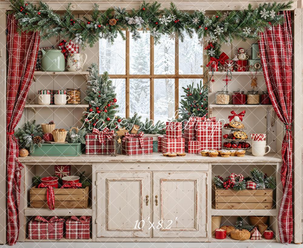 Kate Christmas Kitchen Backdrop Designed by Emetselch - Kate Backdrop AU