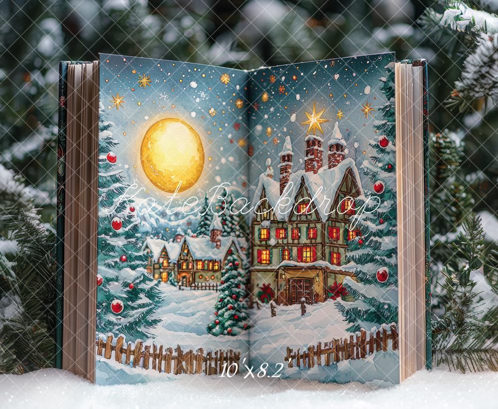 Kate Christmas Storybook Snowy Village Backdrop Designed by Mini MakeBelieve - Kate Backdrop AU
