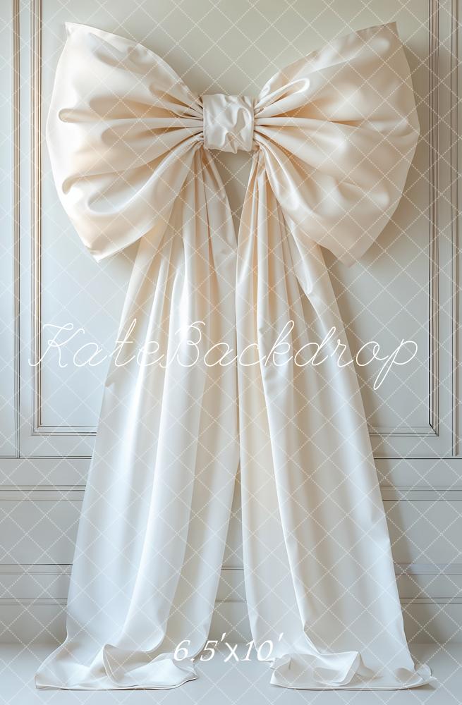 Kate Cream Satin Bow Wall Backdrop Designed by Emetselch - Kate Backdrop AU
