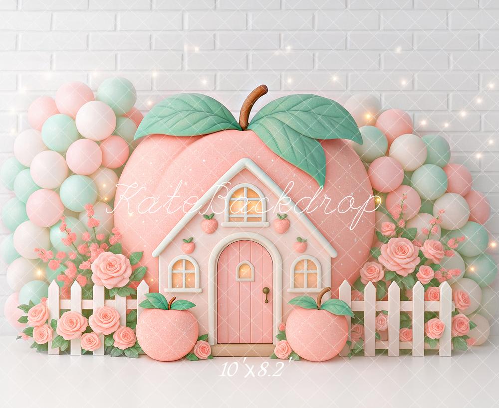 Kate Peach House Balloons Backdrop Designed by Ashley Paul