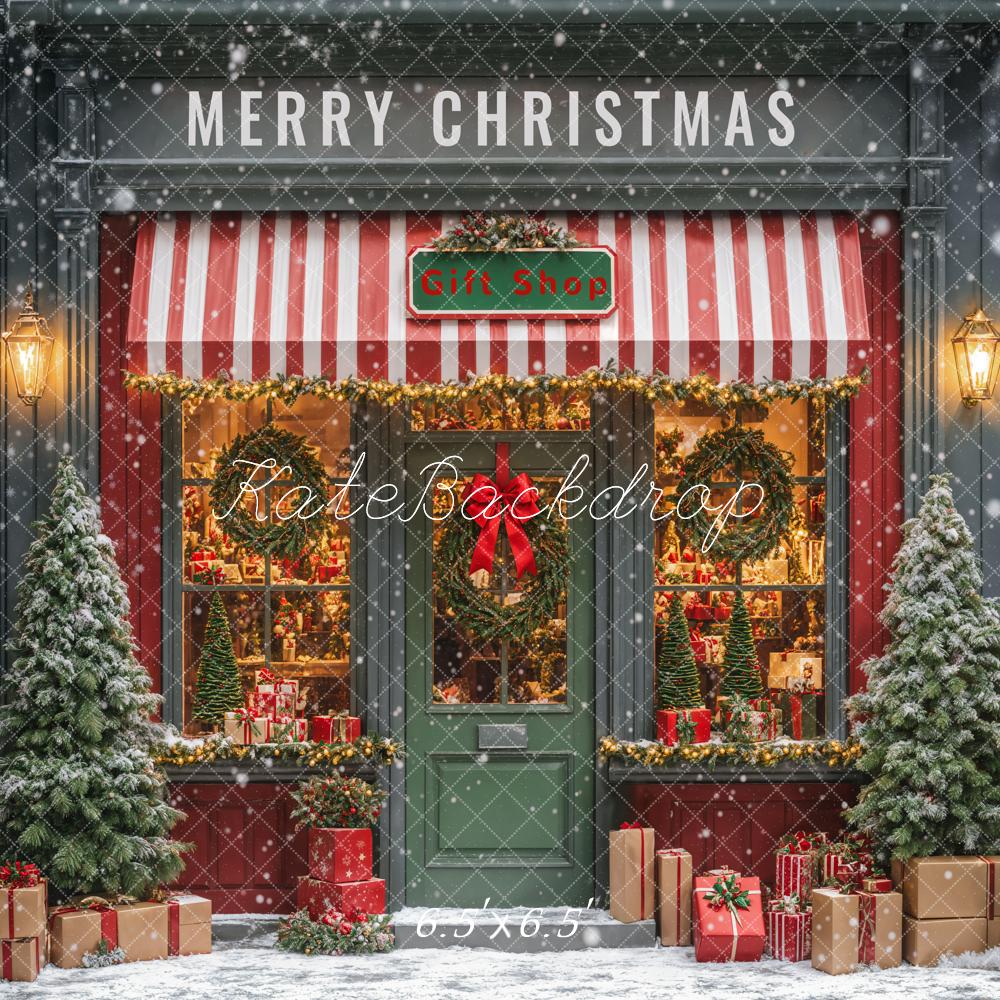 Kate Christmas Gift Shop Presents Backdrop Designed by Emetselch