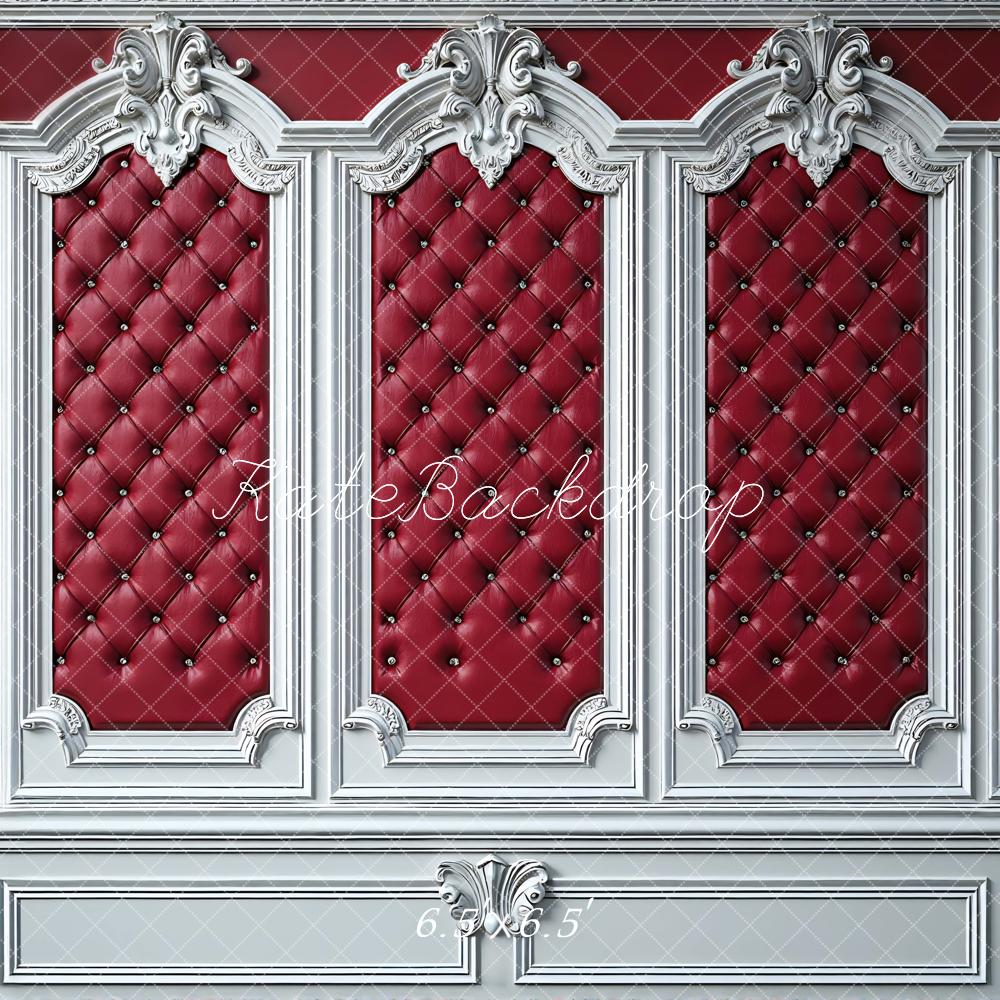 Kate Red Tufted Retro Wall Panel Backdrop Designed by Mini MakeBelieve