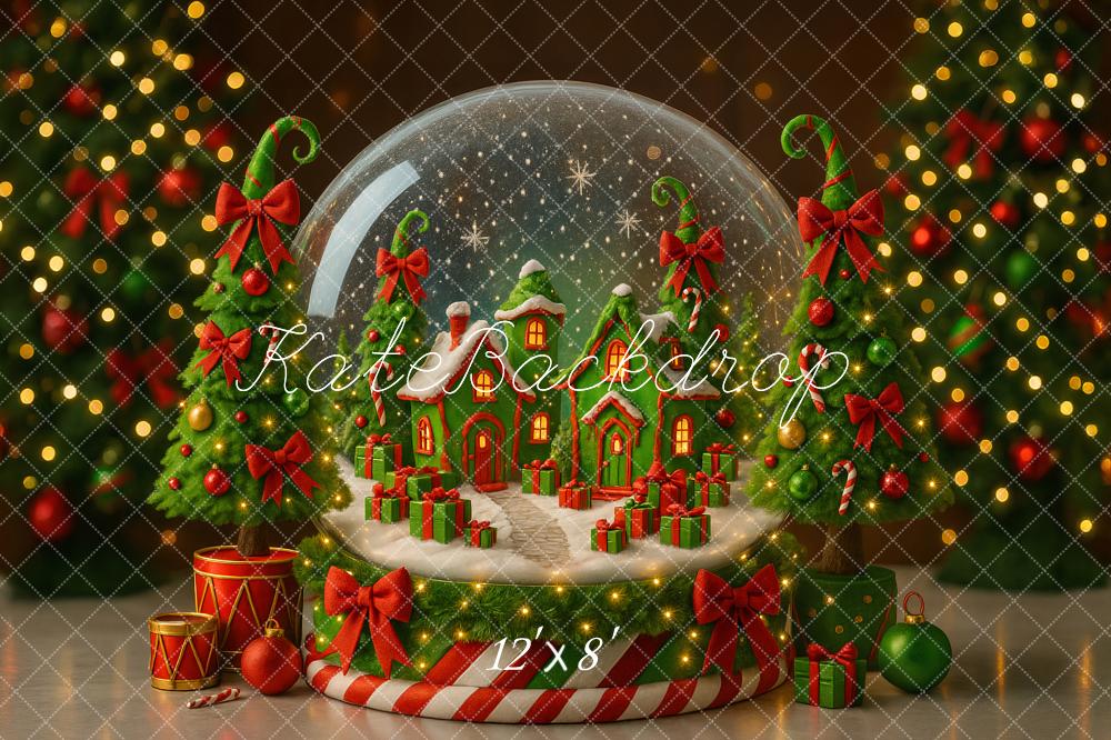 Kate Snow Globe Christmas Trees Backdrop Designed by Ashley Paul