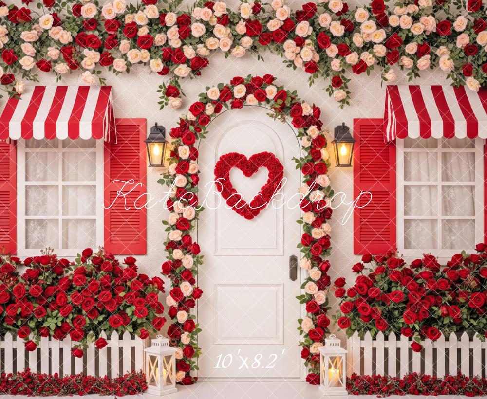 Kate Red Roses Valentine's Day Backdrop Designed by Patty Roberts