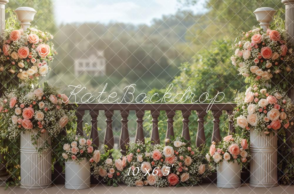 Kate Spring Balcony Floral Backdrop Designed by Mini MakeBelieve