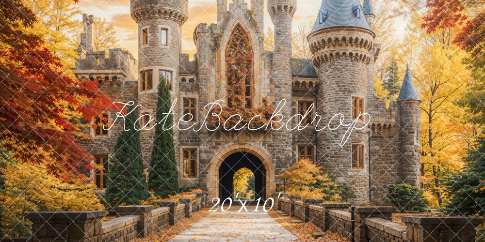 Kate Autumn Castle Stone Pathway Backdrop Designed by Chain - Kate Backdrop AU