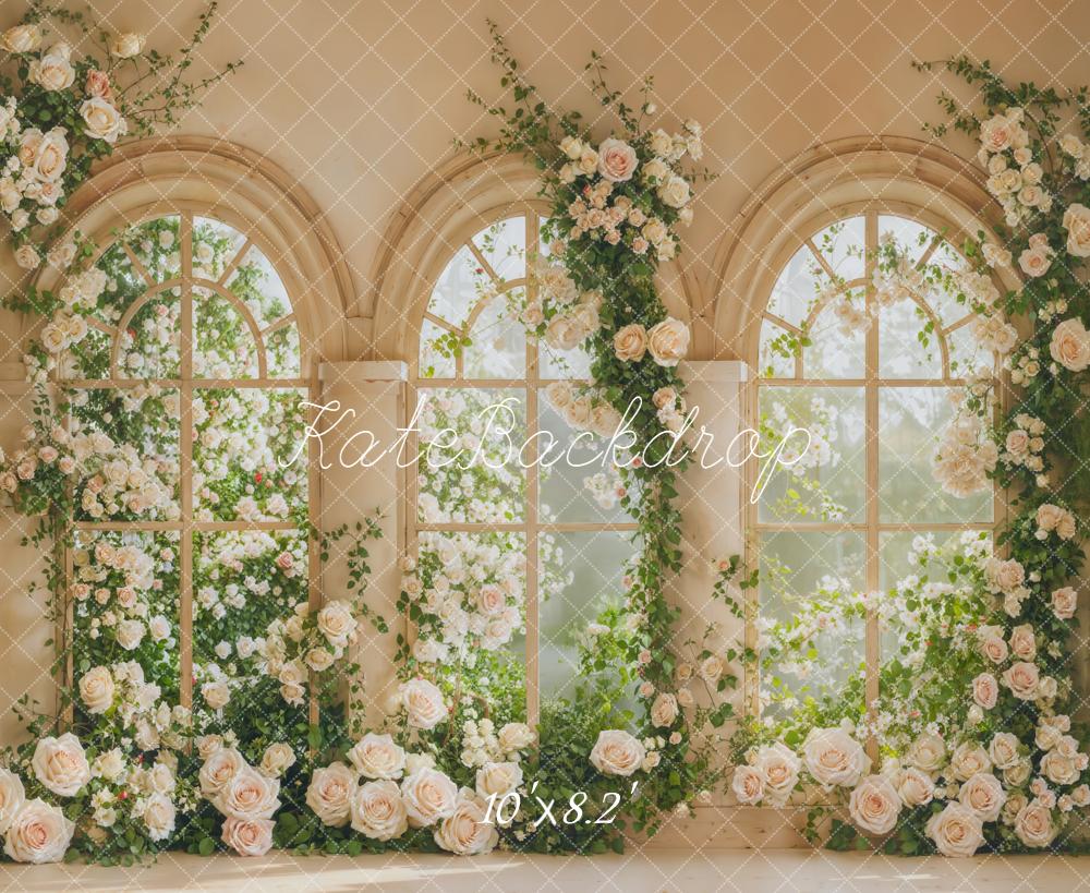 Kate Spring Flower Arch Windows Backdrop Designed by Emetselch