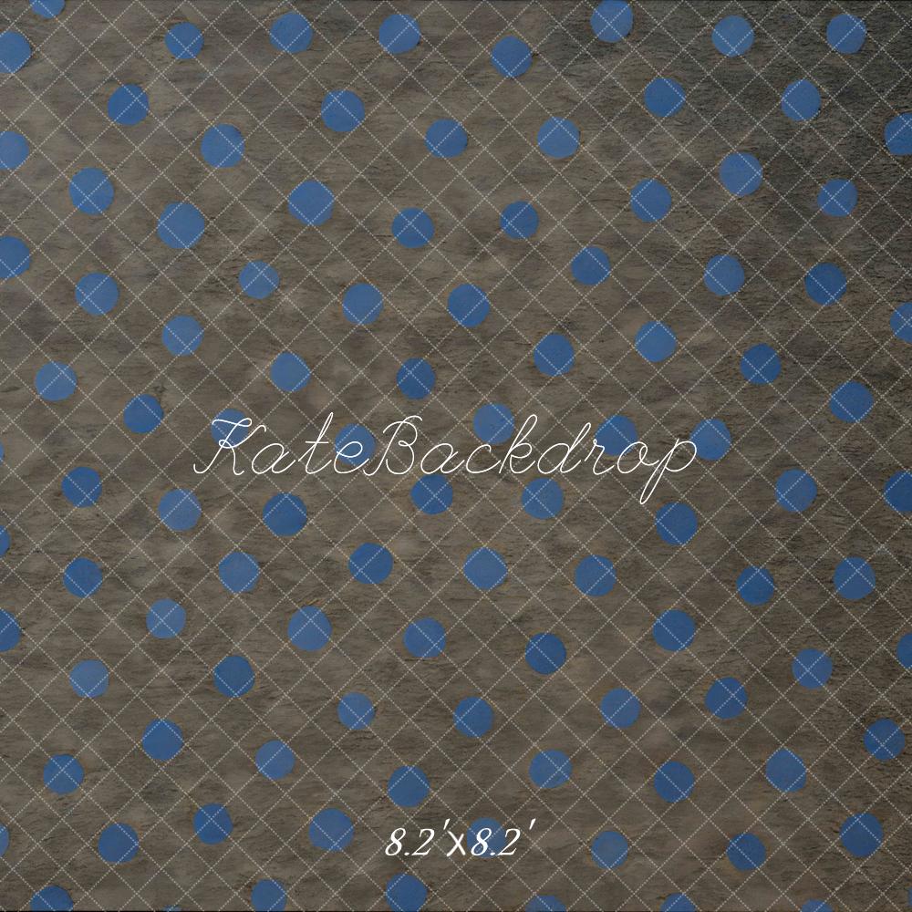 Kate Blue Polka Dot Pattern Backdrop Designed by Mini MakeBelieve