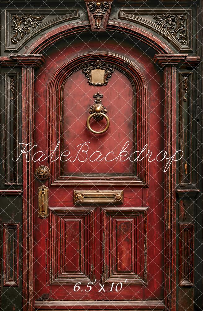 Kate Vintage Red Door Backdrop Designed by Chain