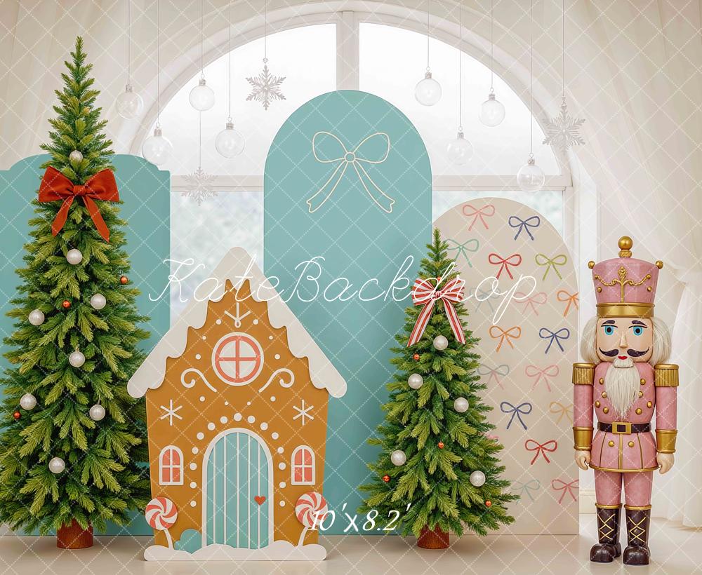 Kate Christmas Nutcracker Gingerbread House Backdrop Designed by Mini MakeBelieve - Kate Backdrop AU