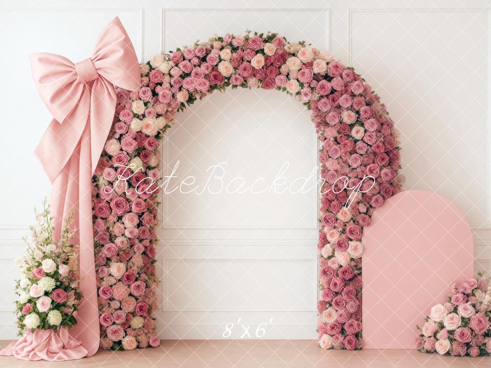 Kate Flower Arch Pink Roses Backdrop Designed by Mini MakeBelieve - Kate Backdrop AU
