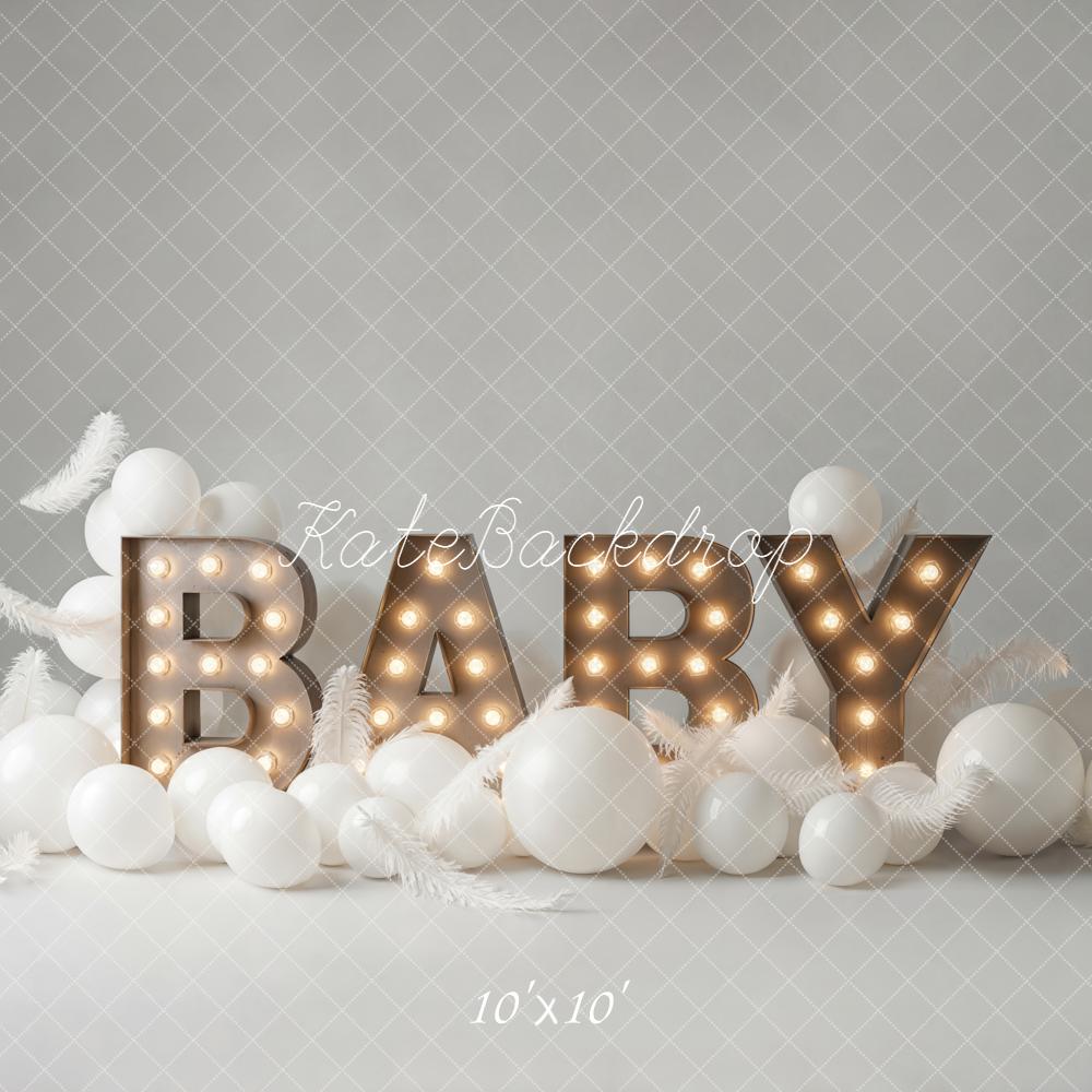Kate Baby Marquee Letters Balloons Backdrop Designed by Emetselch