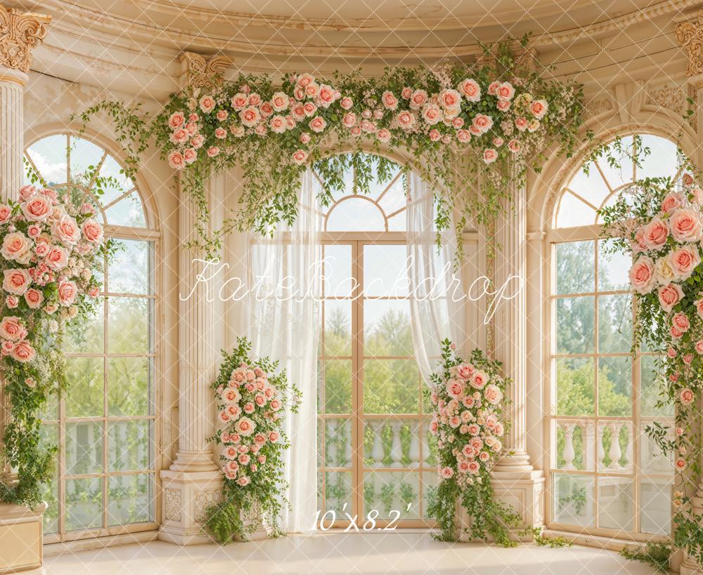 Kate Spring Wedding Flower Window Backdrop Designed by Emetselch