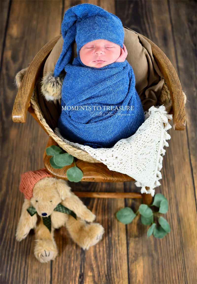 Kate Dark Brown Floor Wood Vinyl Photography Backdrop - Kate Backdrop AU