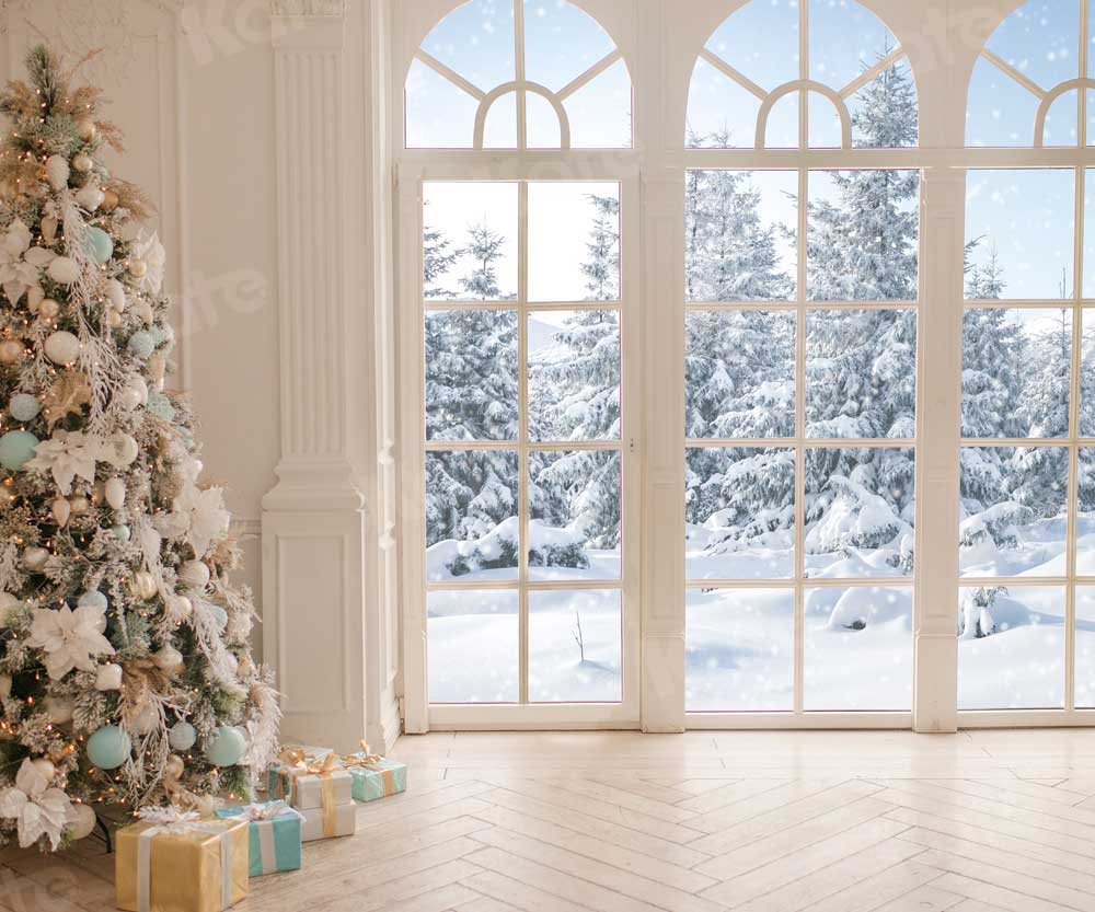Kate Christmas White Backdrop Winter for Photography - Kate Backdrop AU