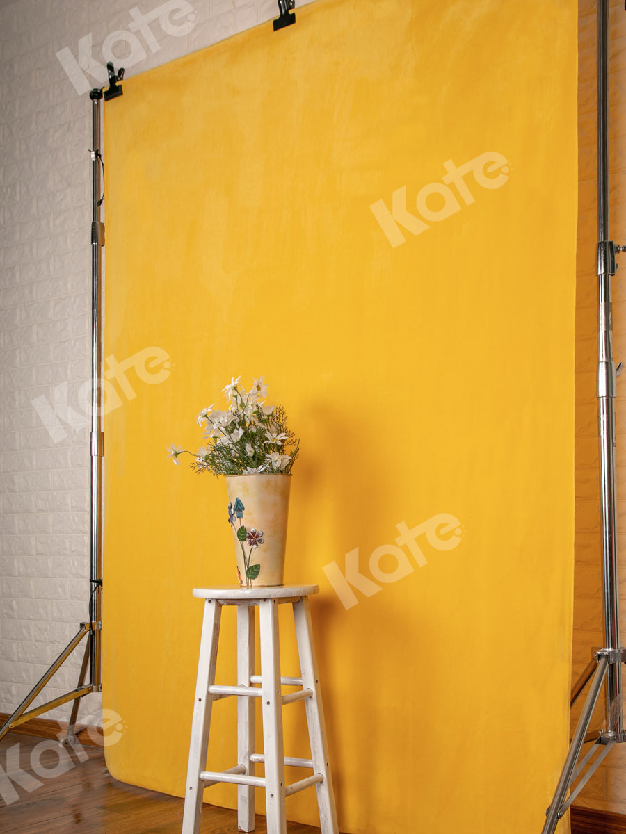 Kate Gold Yellow Solid Cloth Photography Fabric Backdrop(HGCSB) - Kate Backdrop AU
