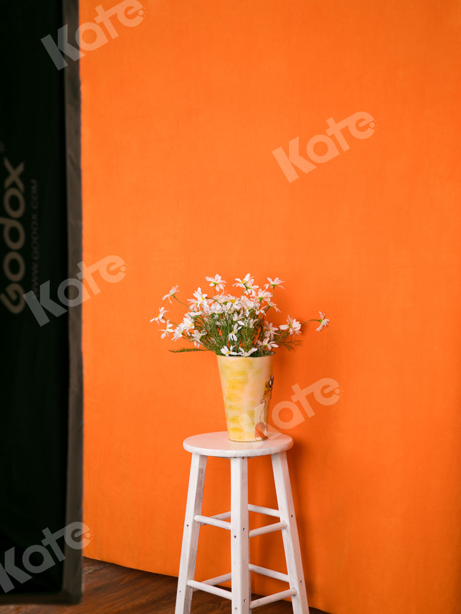 Kate Solid Orange Color Cloth Portrait Photography Backdrop(HGCSB) - Kate Backdrop AU