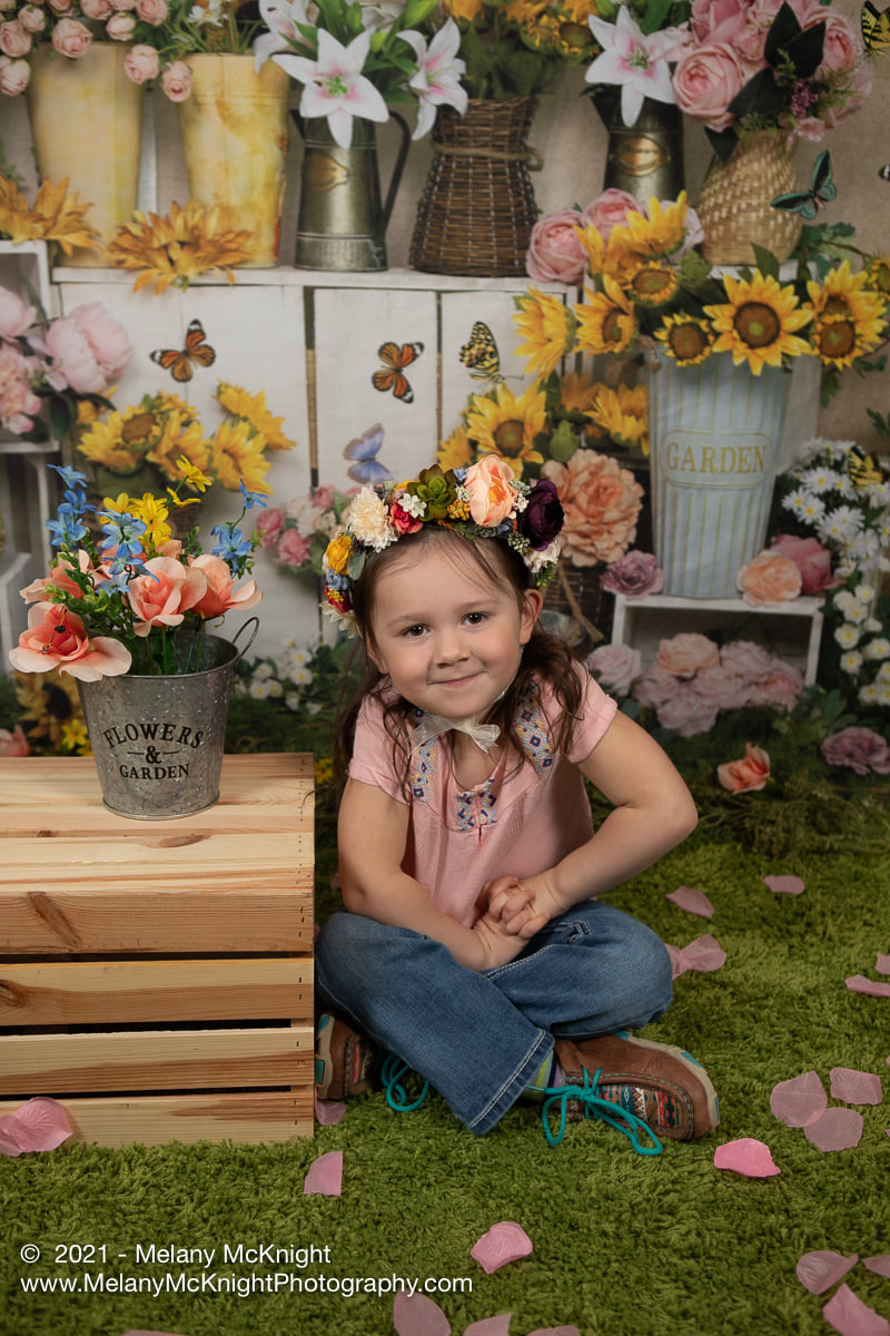 Kate Spring Flowers Butterfly Florist Backdrop Designed by Emetselch - Kate Backdrop AU