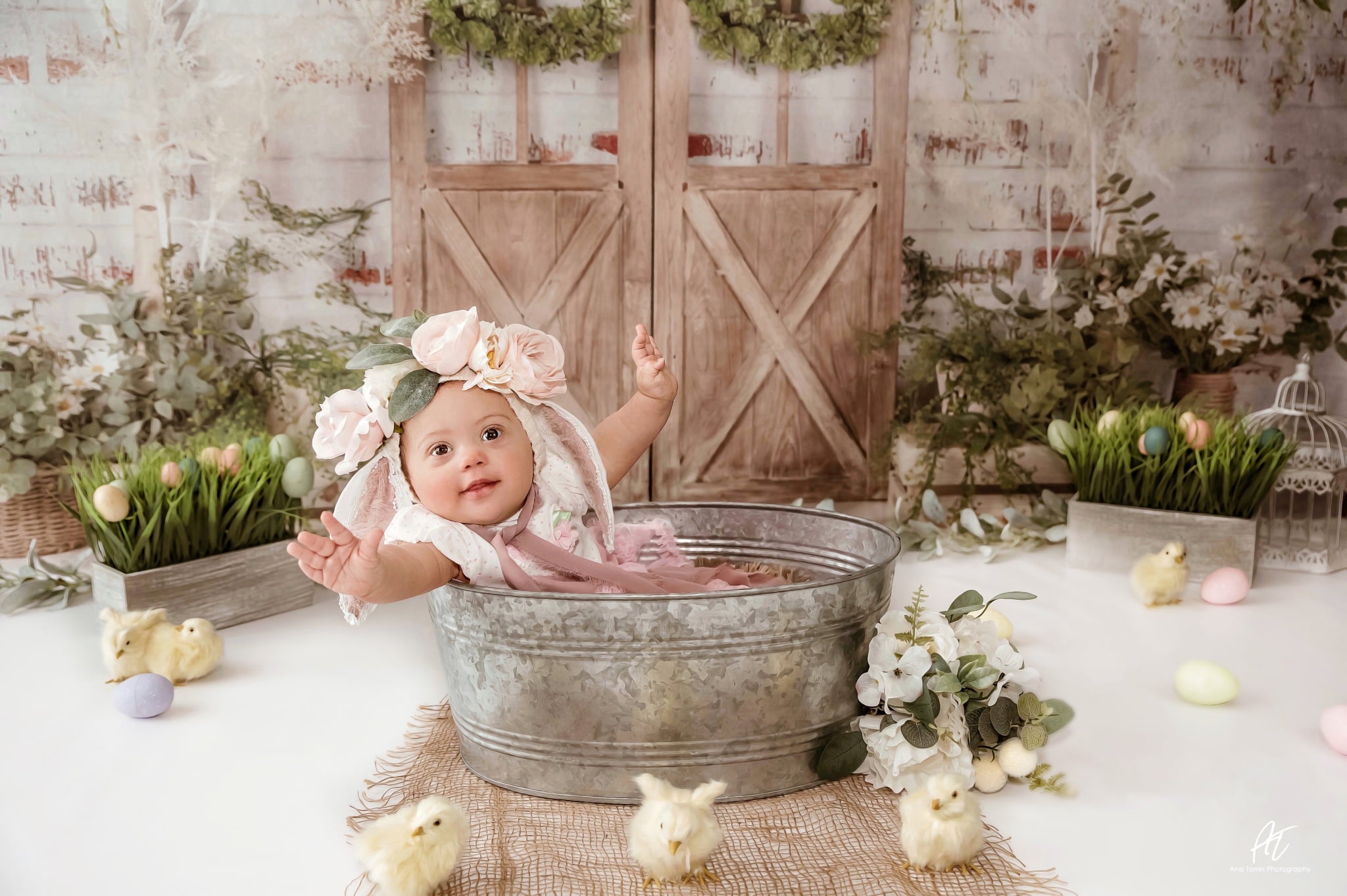 Kate Spring/Mother's day Green Plants Barn Door Backdrop Designed by Jia Chan Photography - Kate Backdrop AU