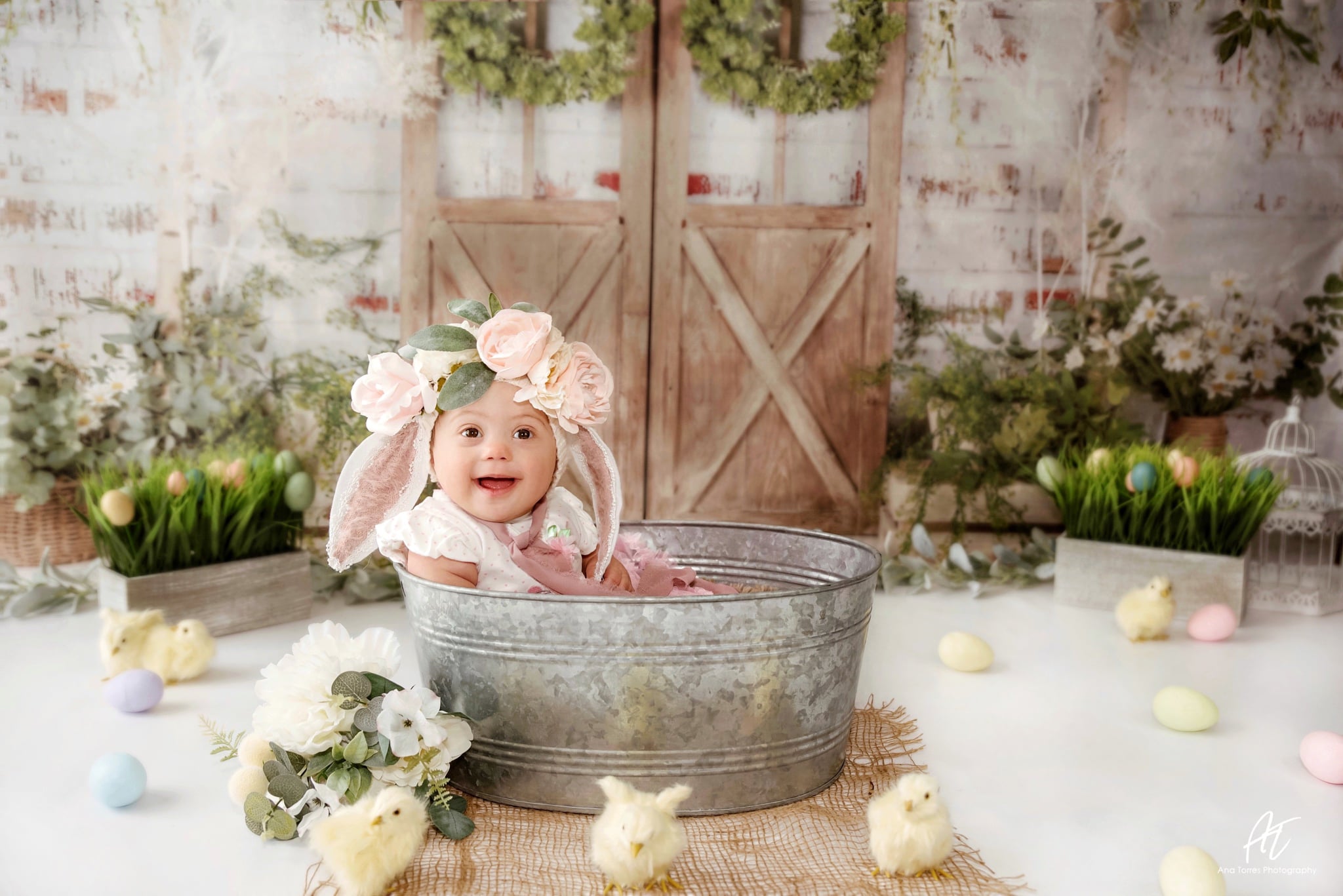 Kate Spring/Mother's day Green Plants Barn Door Backdrop Designed by Jia Chan Photography - Kate Backdrop AU