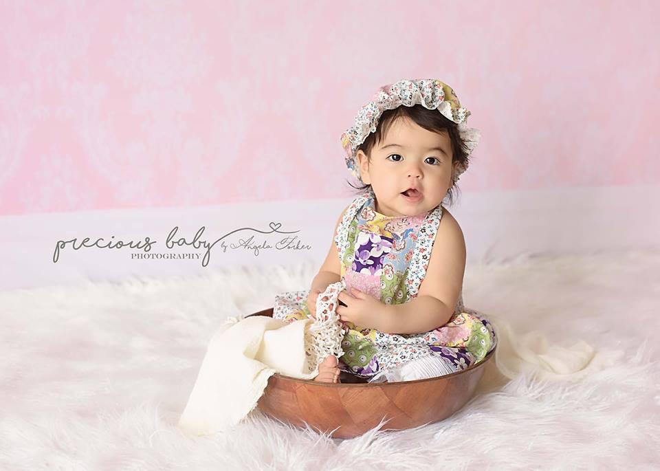 Katebackdrop£ºKate Children Pink Wall Pattern Backdrops Photography White/Cream Wood Flooring