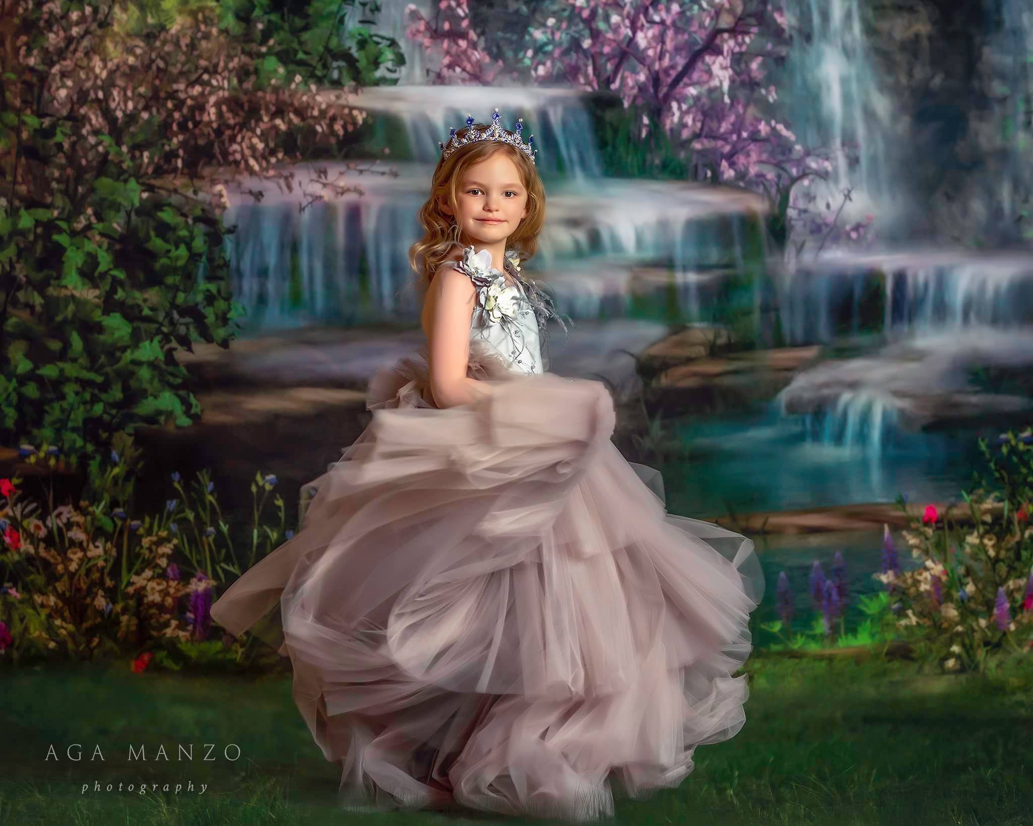 Kate Mermaid Falls Spring Easter Backdrop - Kate Backdrop AU