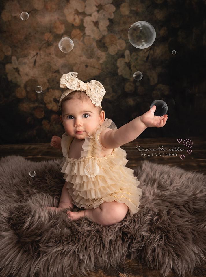 Kate Retro Fine Art Flower Brown Tone Backdrop for Photography - Kate Backdrop AU