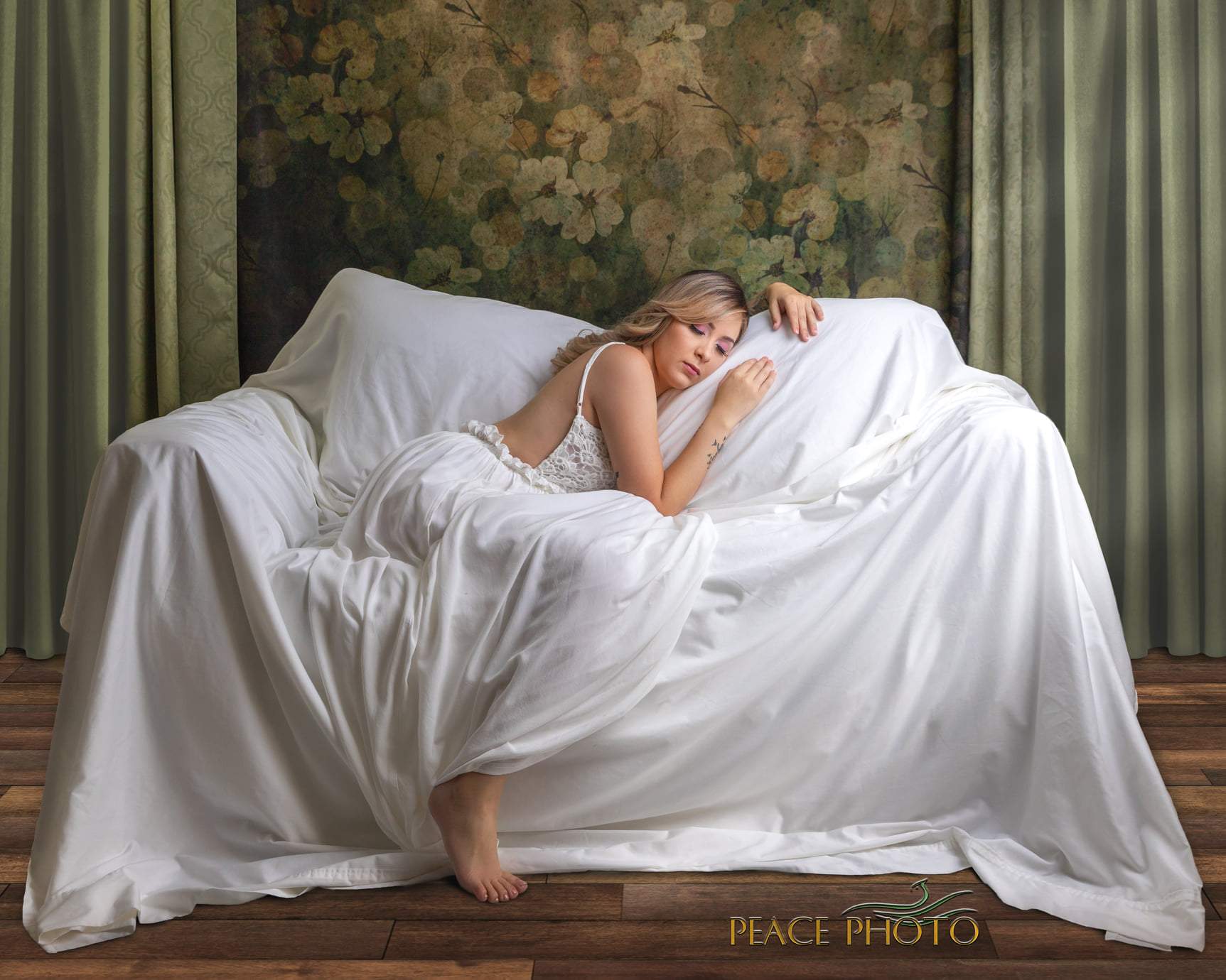 Kate Retro Fine Art Flower Brown Tone Backdrop for Photography - Kate Backdrop AU