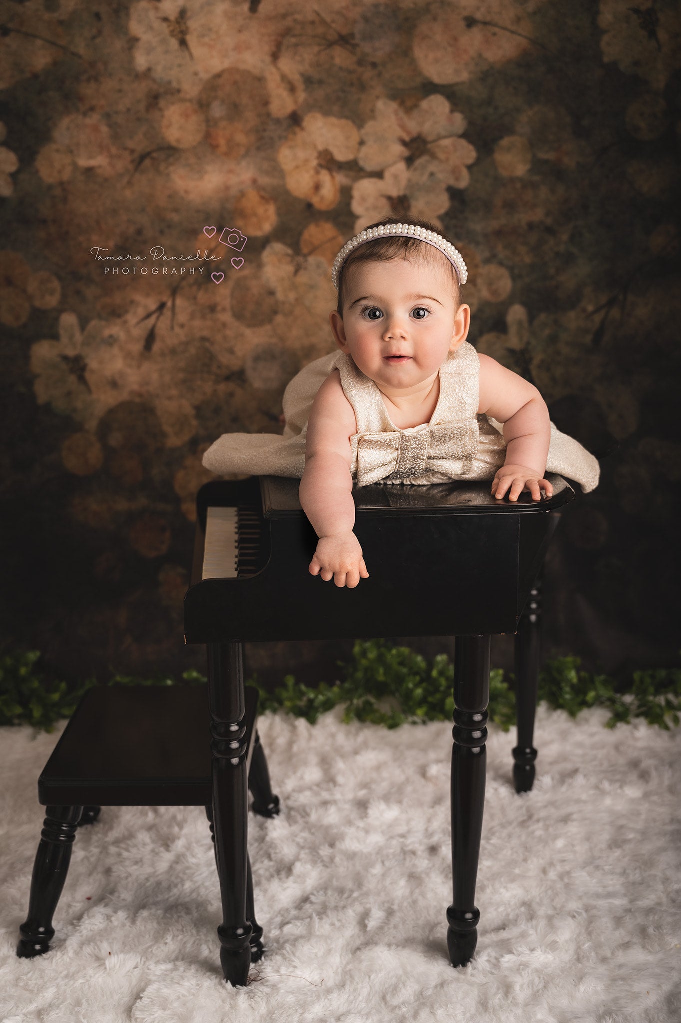 Kate Retro Fine Art Flower Brown Tone Backdrop for Photography - Kate Backdrop AU