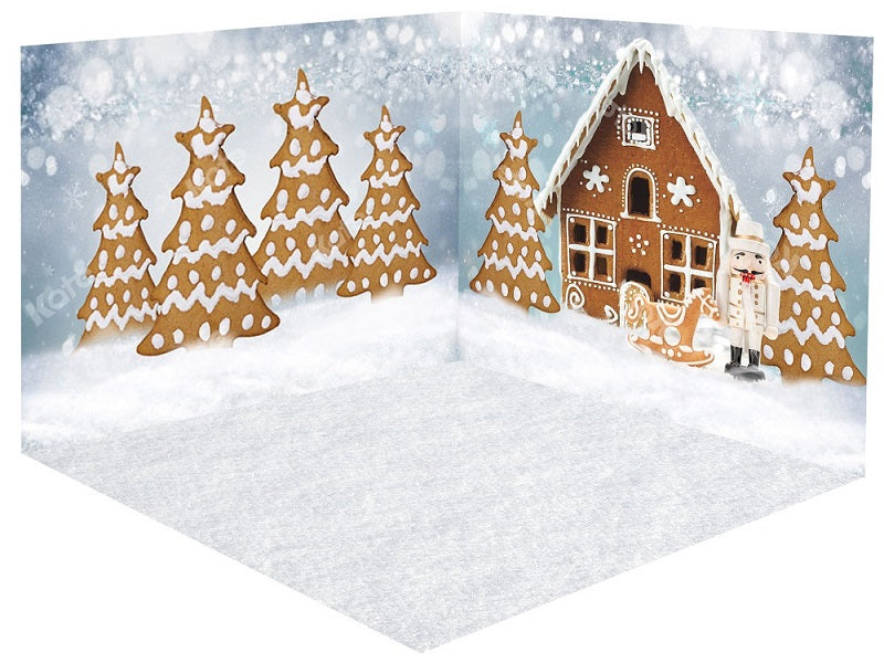 Kate Xmas Gingerbread House Room Set - Kate Backdrop AU