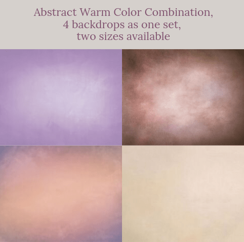Abstract warm color combination backdrops for photography( 4 backdrops in total )