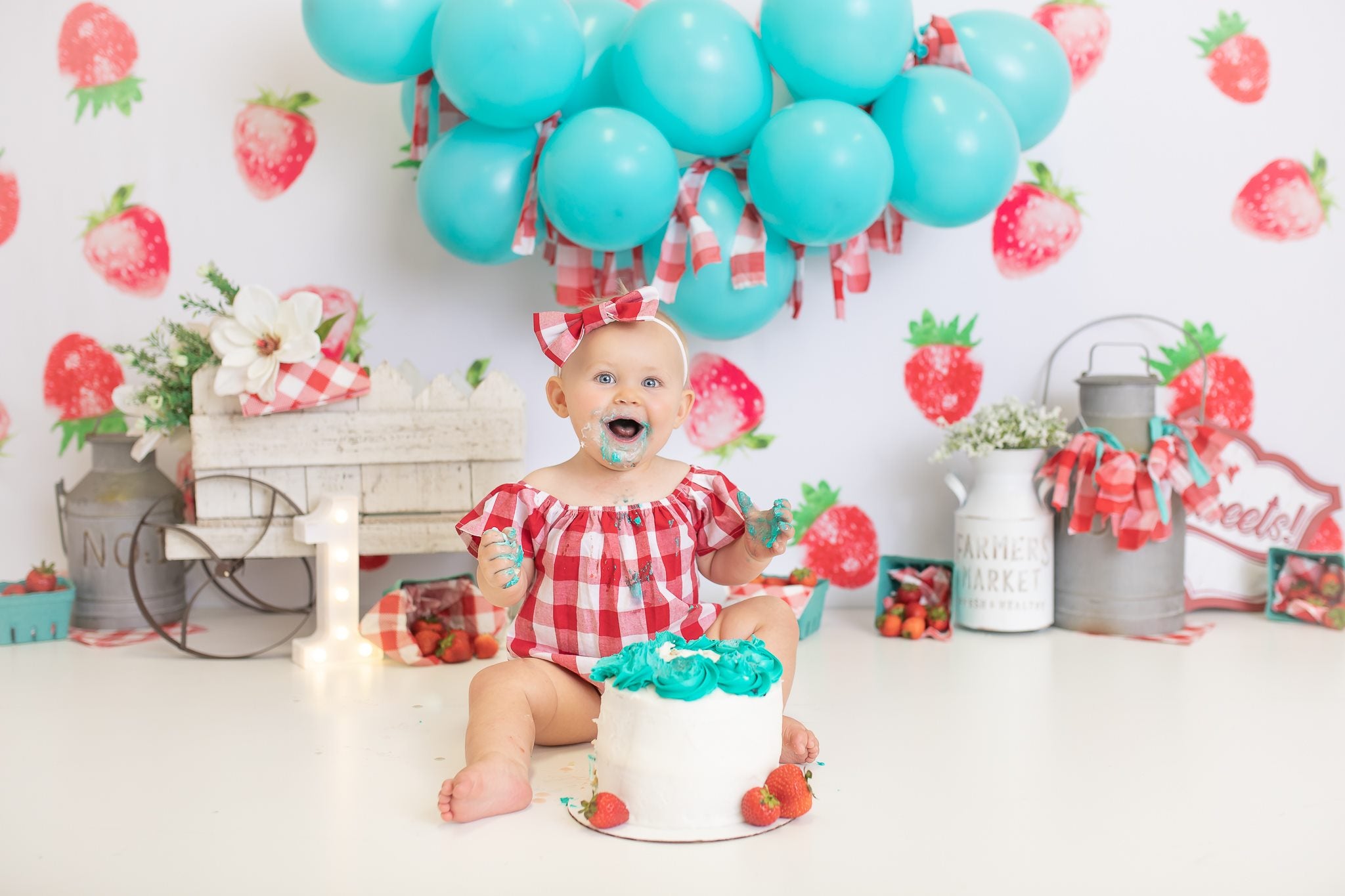 Kate Summer Backdrop Strawberry Designed by Chain Photography - Kate Backdrop AU