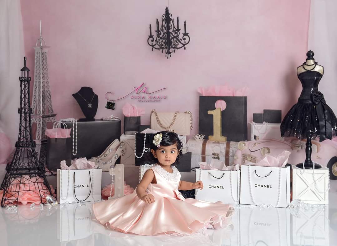 Kate Shopping Party Car Pink Backdrop Designed by Melissa King - Kate Backdrop AU