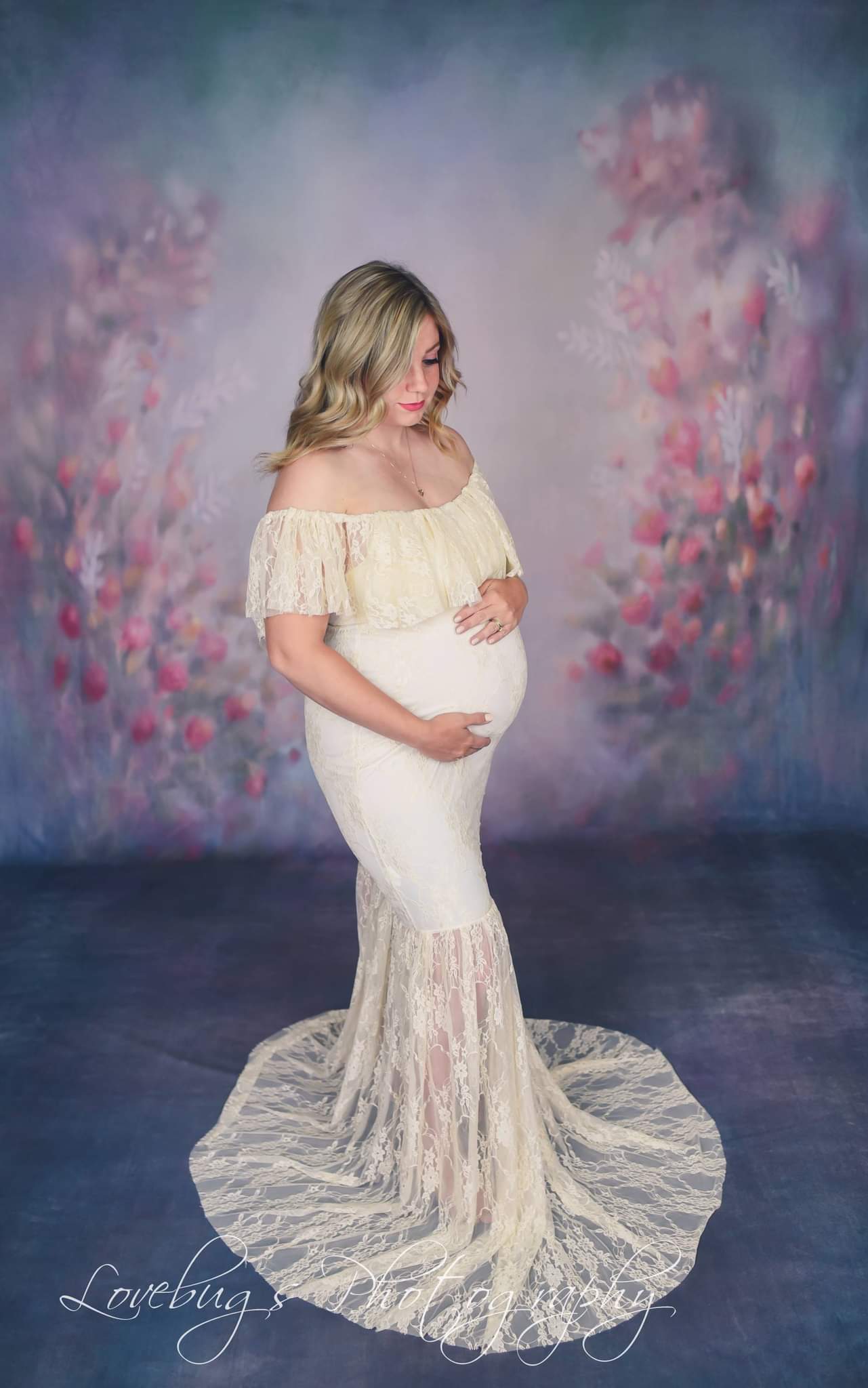 Kate Sweep Abstract Fine Art with Florals Backdrop for Photography - Kate Backdrop AU