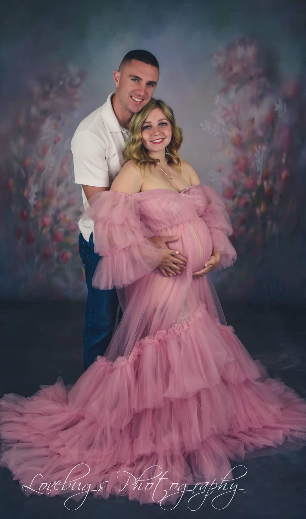 Kate Sweep Abstract Fine Art with Florals Backdrop for Photography - Kate Backdrop AU