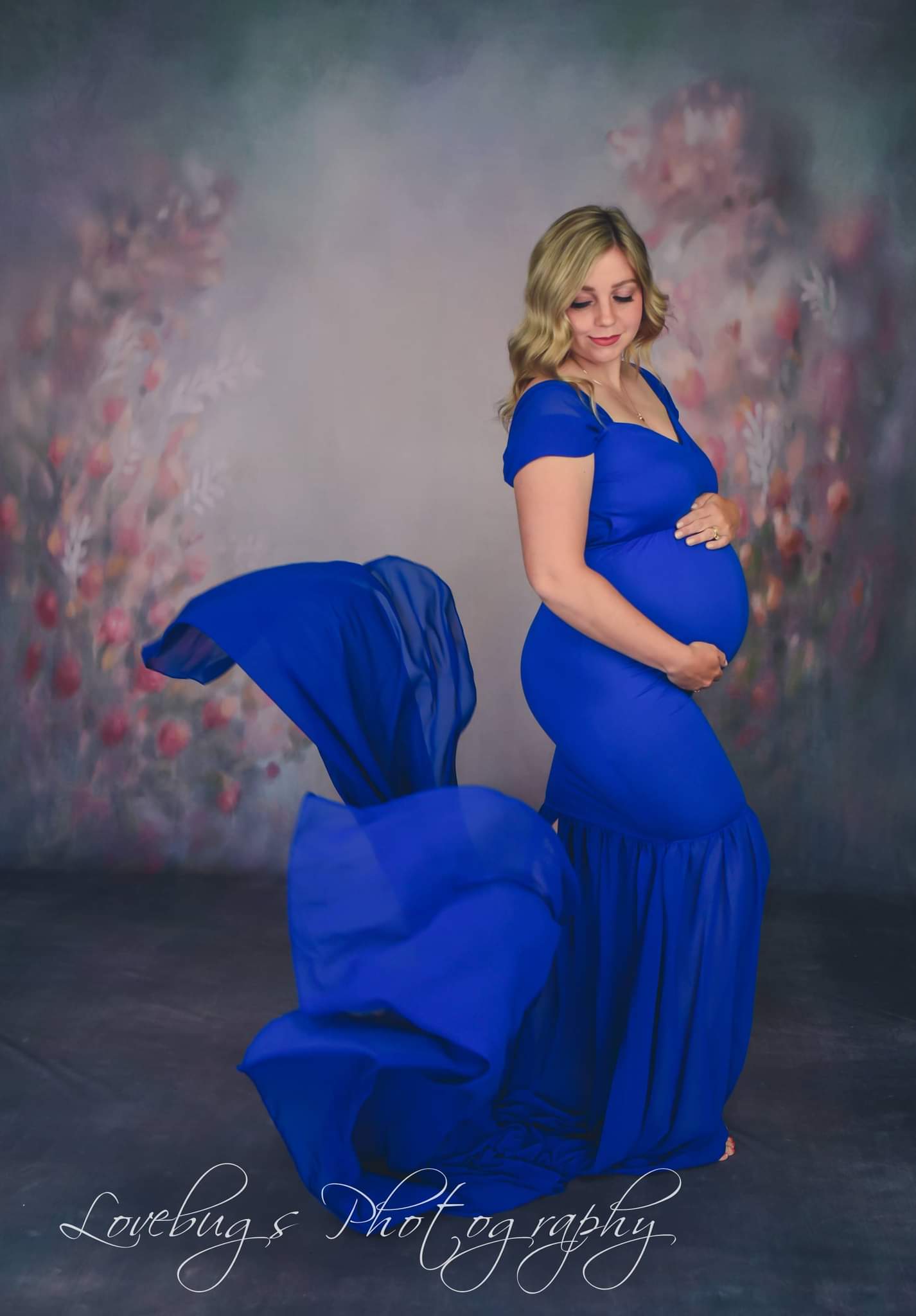 Kate Sweep Abstract Fine Art with Florals Backdrop for Photography - Kate Backdrop AU