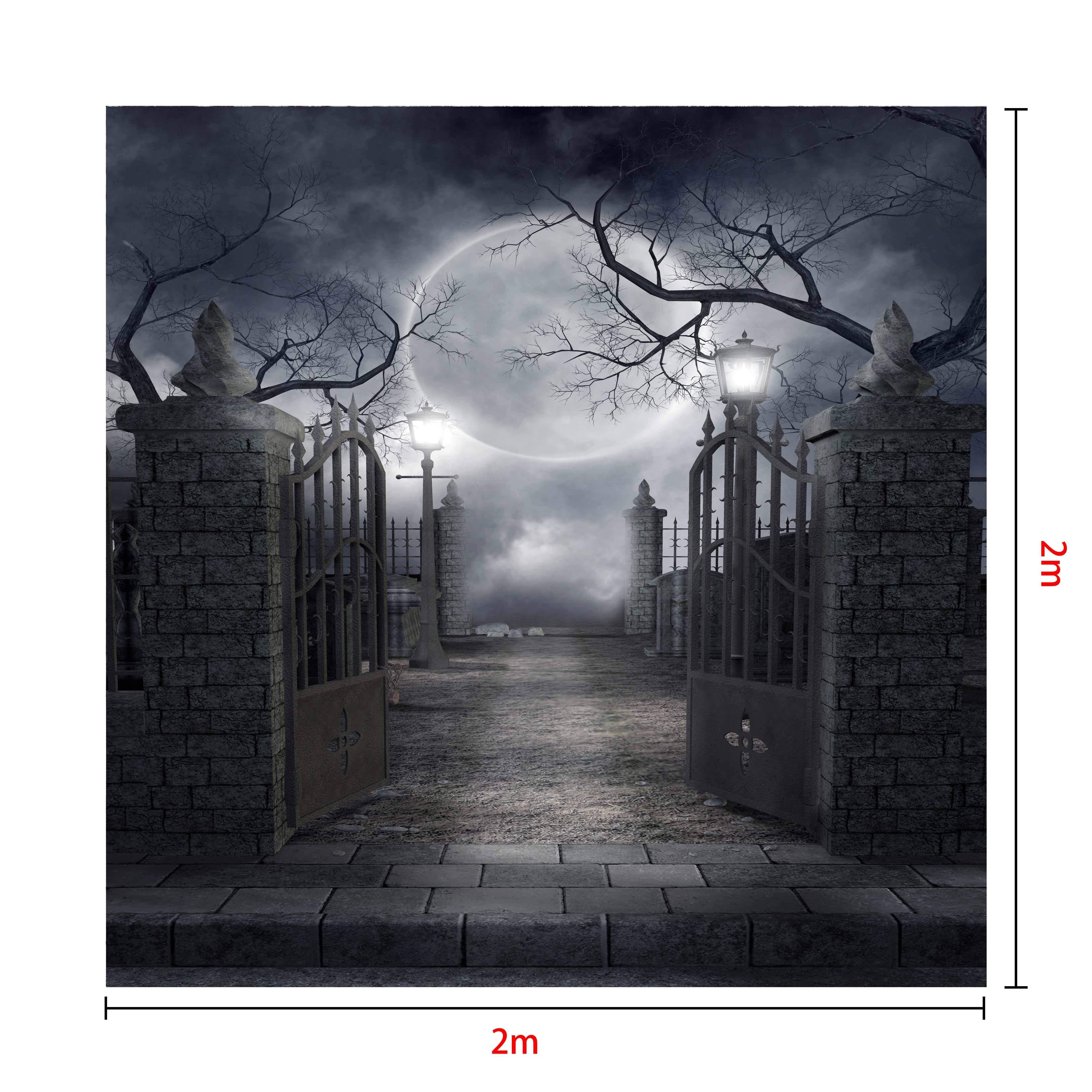 Kate Halloween fabric Backdrop for photography Haunted house - Kate Backdrop AU