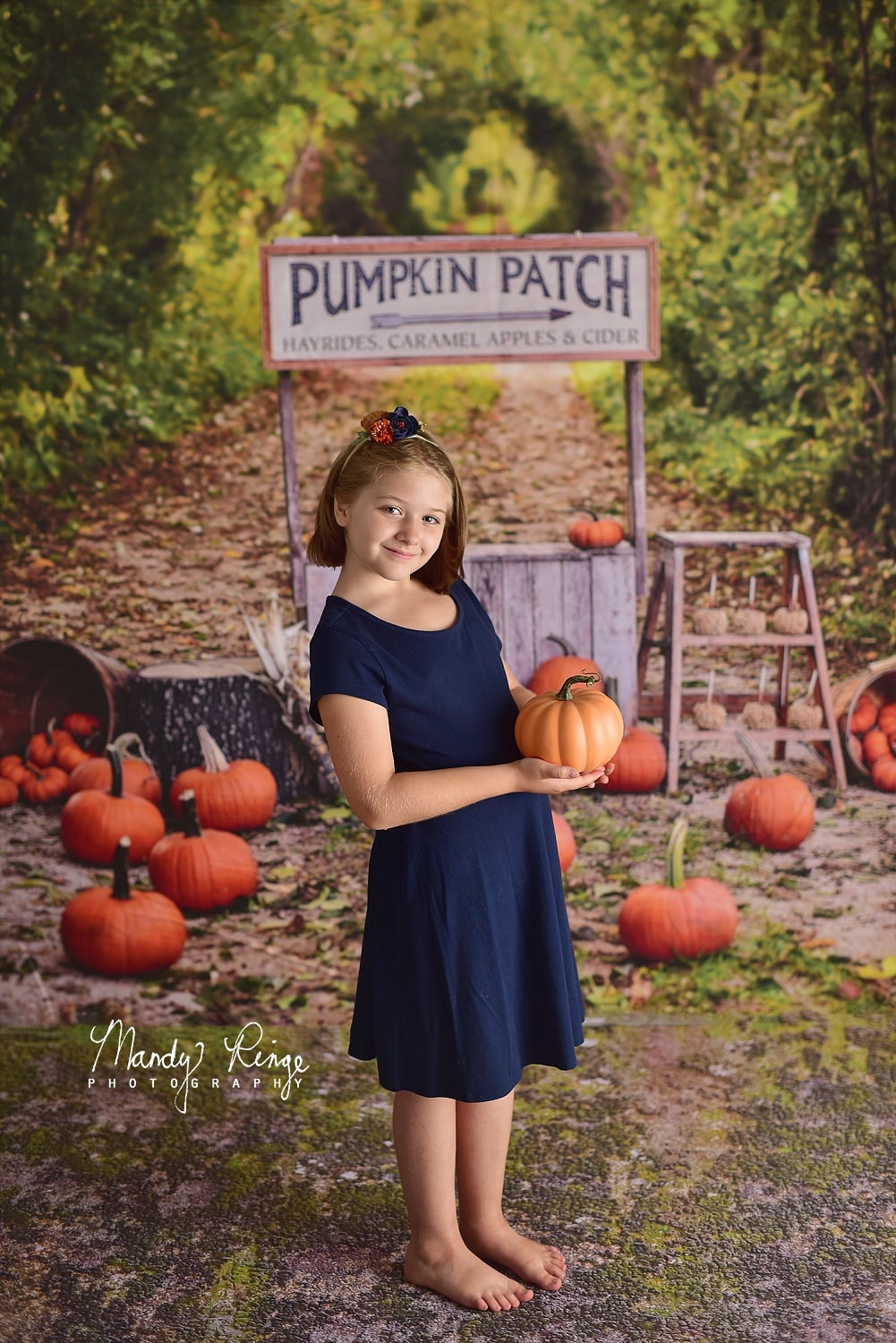Kate Autumn/Thanksgiving Backdrop Pumpkin Stand Designed by Mandy Ringe Photography - Kate Backdrop AU