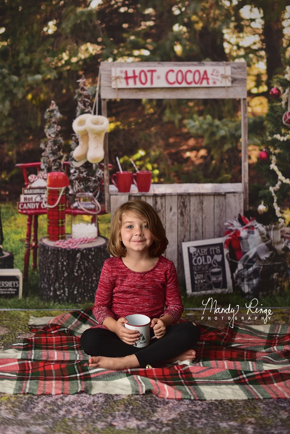 Kate Hot Cocoa Stand Backdrop Designed by Mandy Ringe Photography - Kate Backdrop AU