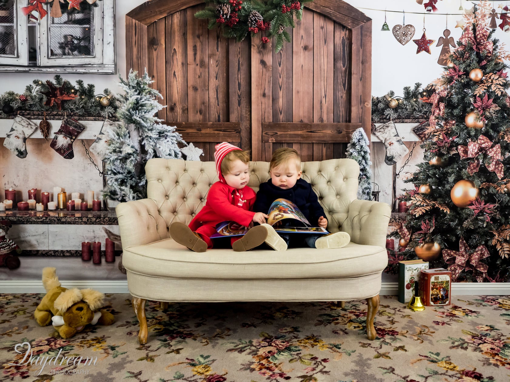 Kate Retro Christmas Room Backdrop for Photography - Kate Backdrop AU