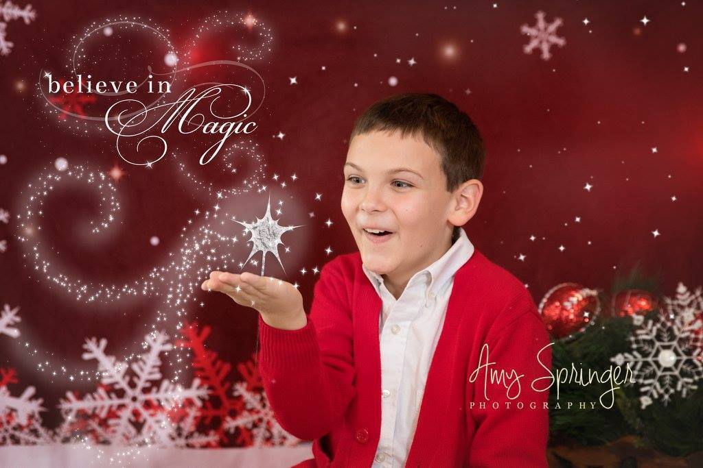 Katebackdrop£ºKate Red Wall Background Snowflake Marry Christmas Backdrops
