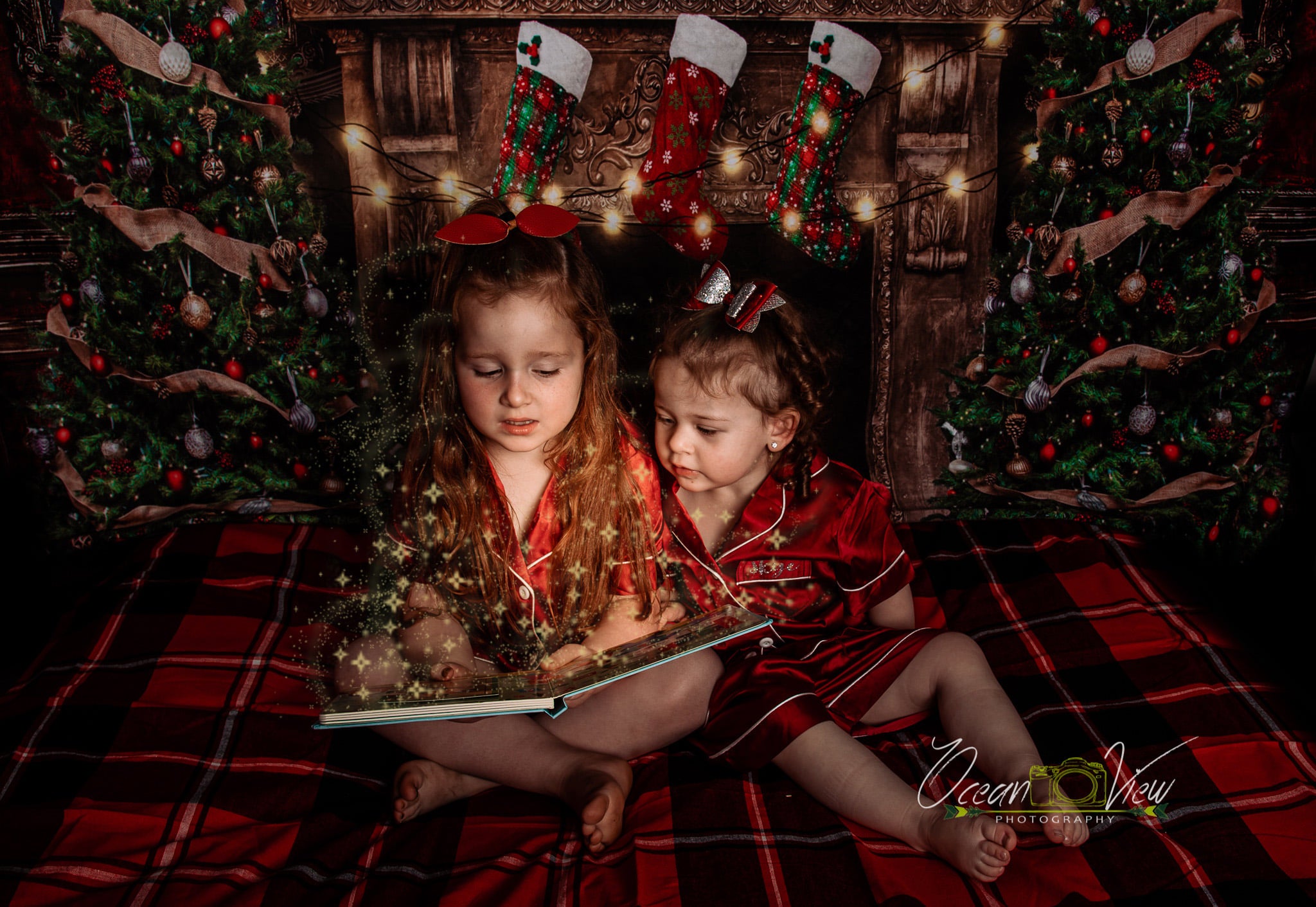 Kate Christmas Room Fireplace Backdrop Designed by Emetselch - Kate Backdrop AU