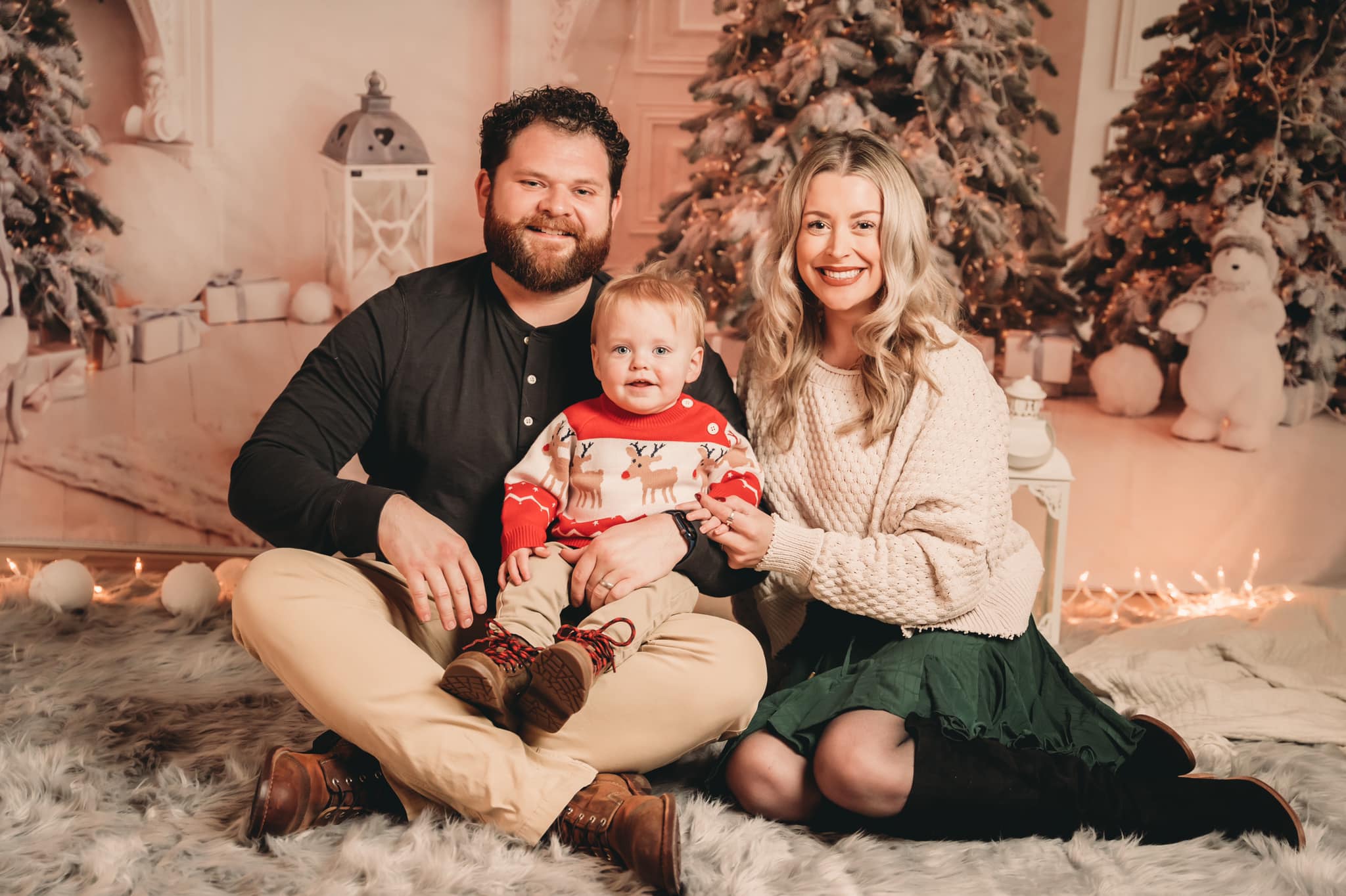Kate Christmas White Fireplace Backdrop for Photography - Kate Backdrop AU