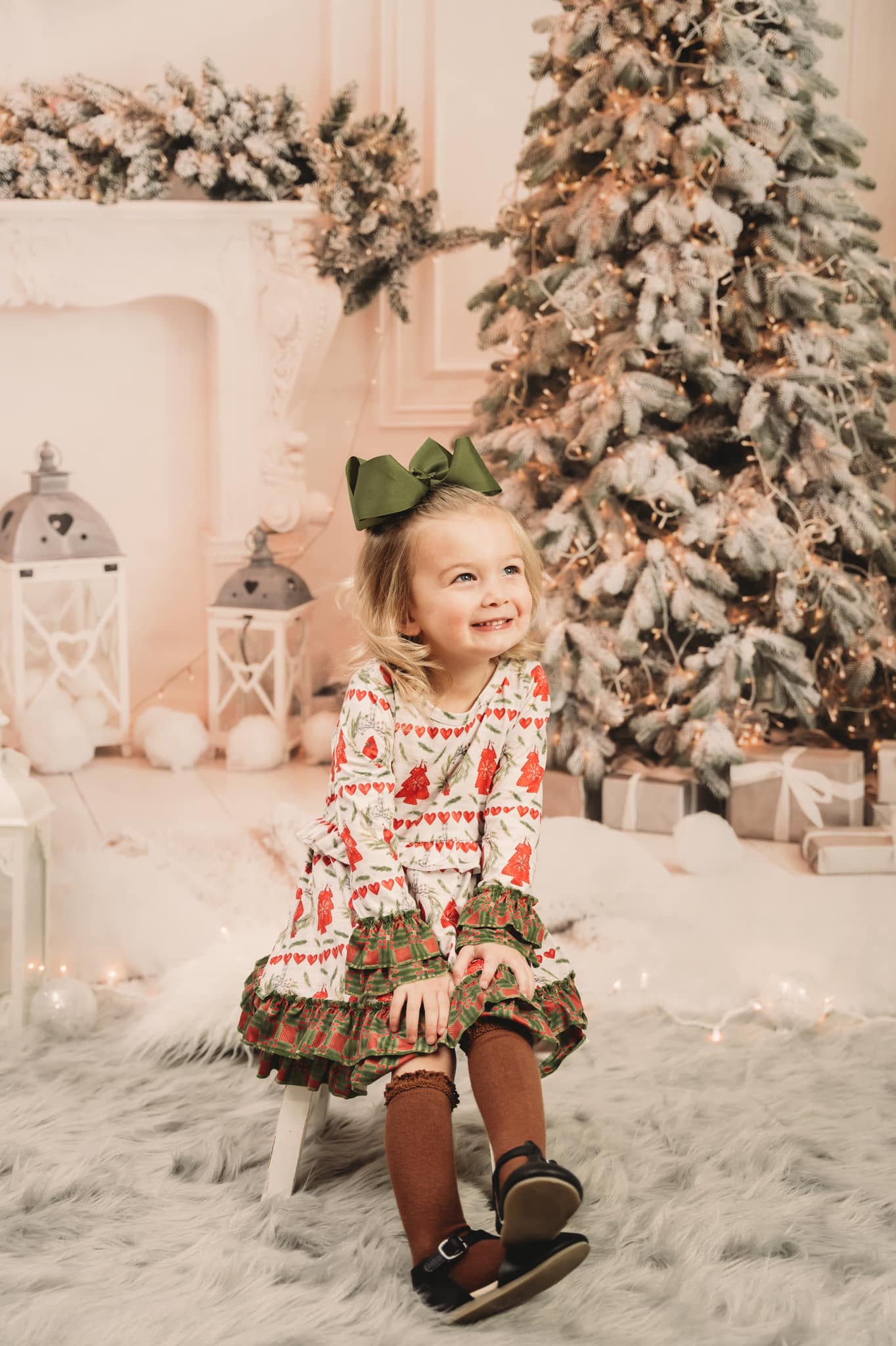 Kate Christmas White Fireplace Backdrop for Photography - Kate Backdrop AU