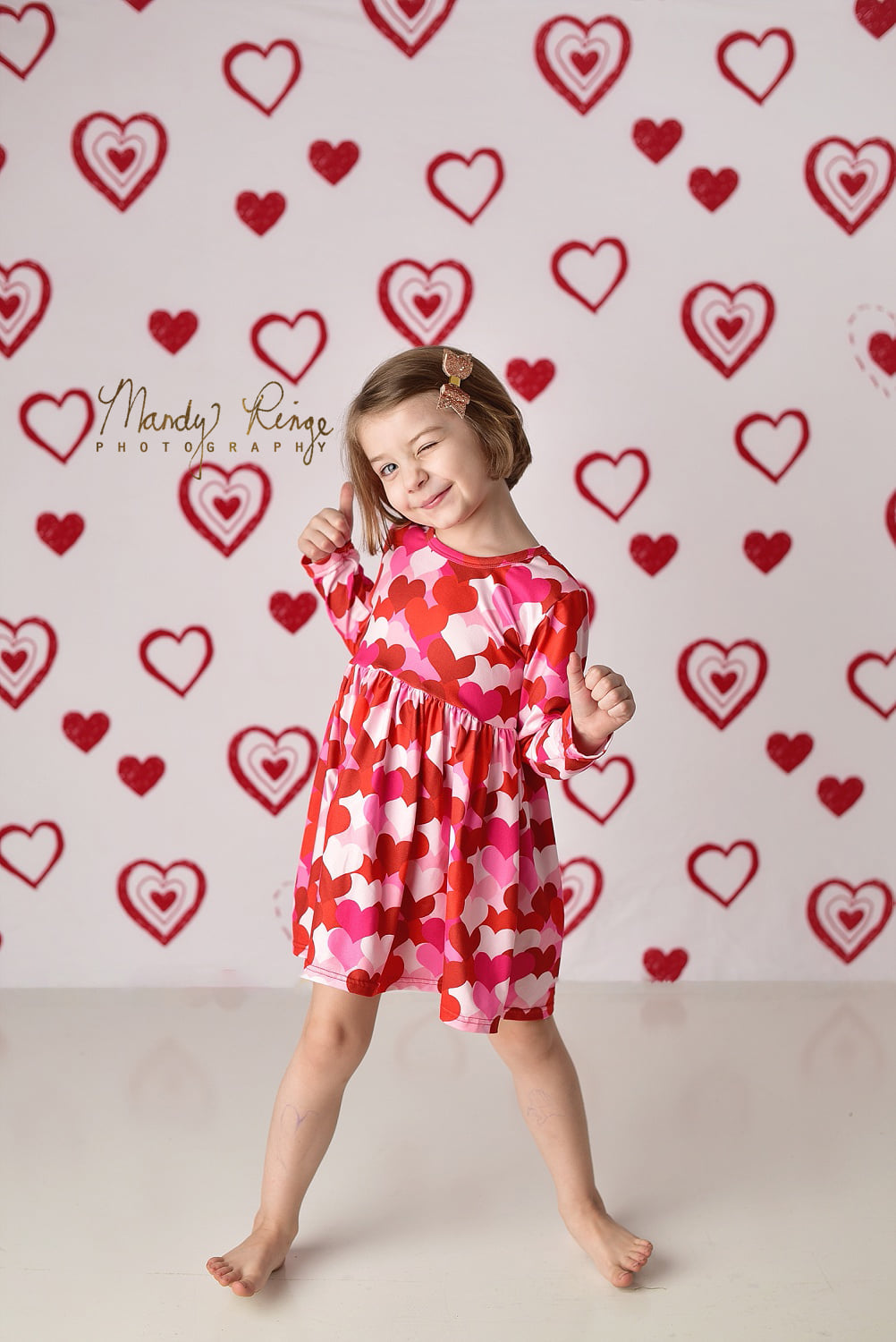Kate Valentine's Heart Backdrop Red Doodles Designed by Mandy Ringe Photography - Kate Backdrop AU
